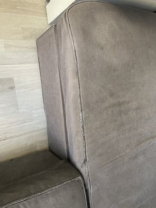 Divano letto in tessuto grigio Ikea 