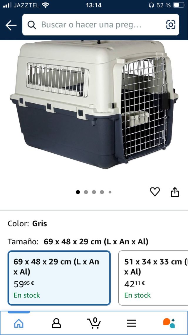 Transportín perro pequeño 70 cm