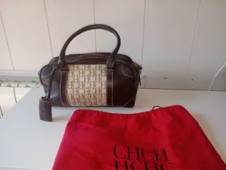 Bolso Carolina Herrera CH Beige y Marrón