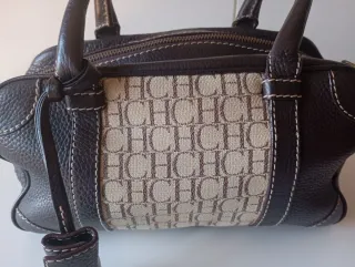 Bolso Carolina Herrera CH Beige y Marrón
