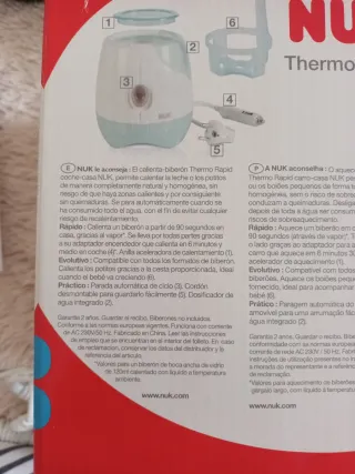 Calienta biberones NUK casa y coche