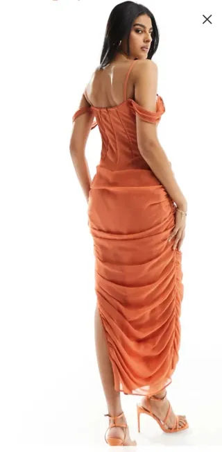 Vestido naranja mujer talla 36