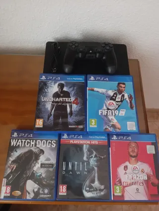 PS4 + Mando + 5 Videojuegos
