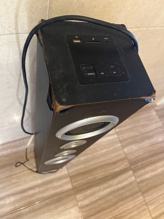 Altavoz Bluetooth Negro y Plata