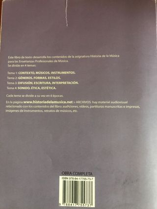Historia de la música para conservatorios O.C.:...