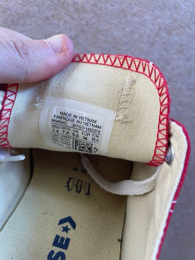 Converse All Stars Rojas Talla 38