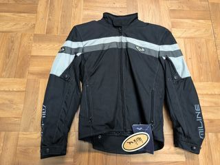 Chaqueta de moto MILINE negra y gris. TALLAS XS, S