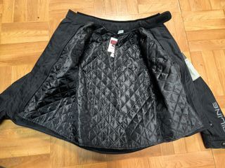 Chaqueta de moto MILINE negra y gris. TALLAS XS, S