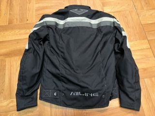 Chaqueta de moto MILINE negra y gris. TALLAS XS, S