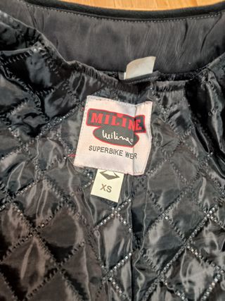 Chaqueta de moto MILINE negra y gris. TALLAS XS, S