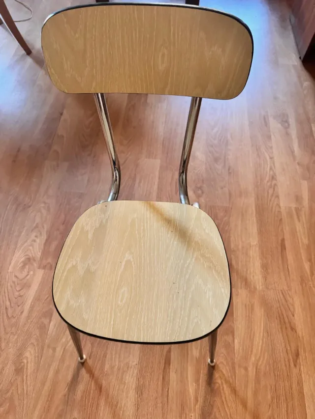 Silla melamina madera y metal