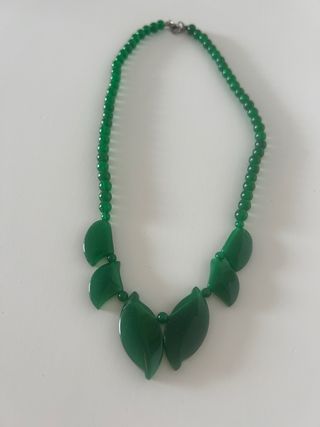 Conjunto collar y pulsera jade y cornalina
