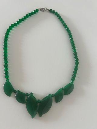 Conjunto collar y pulsera jade y cornalina