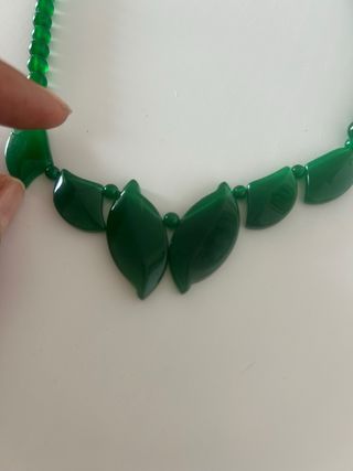 Conjunto collar y pulsera jade y cornalina