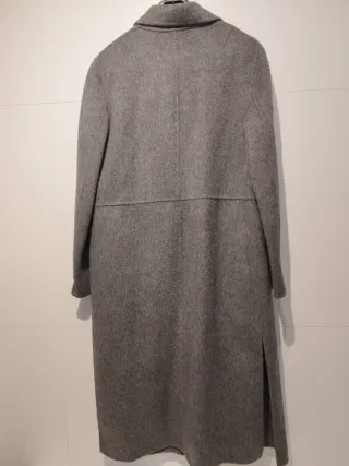 Abrigo Massimo Dutti gris lana impecable