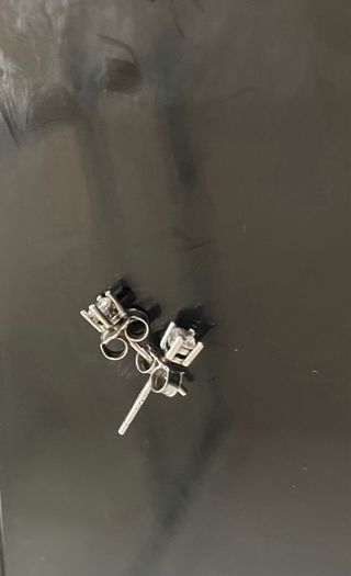 Pendientes Oro Blanco y perla Diamante 