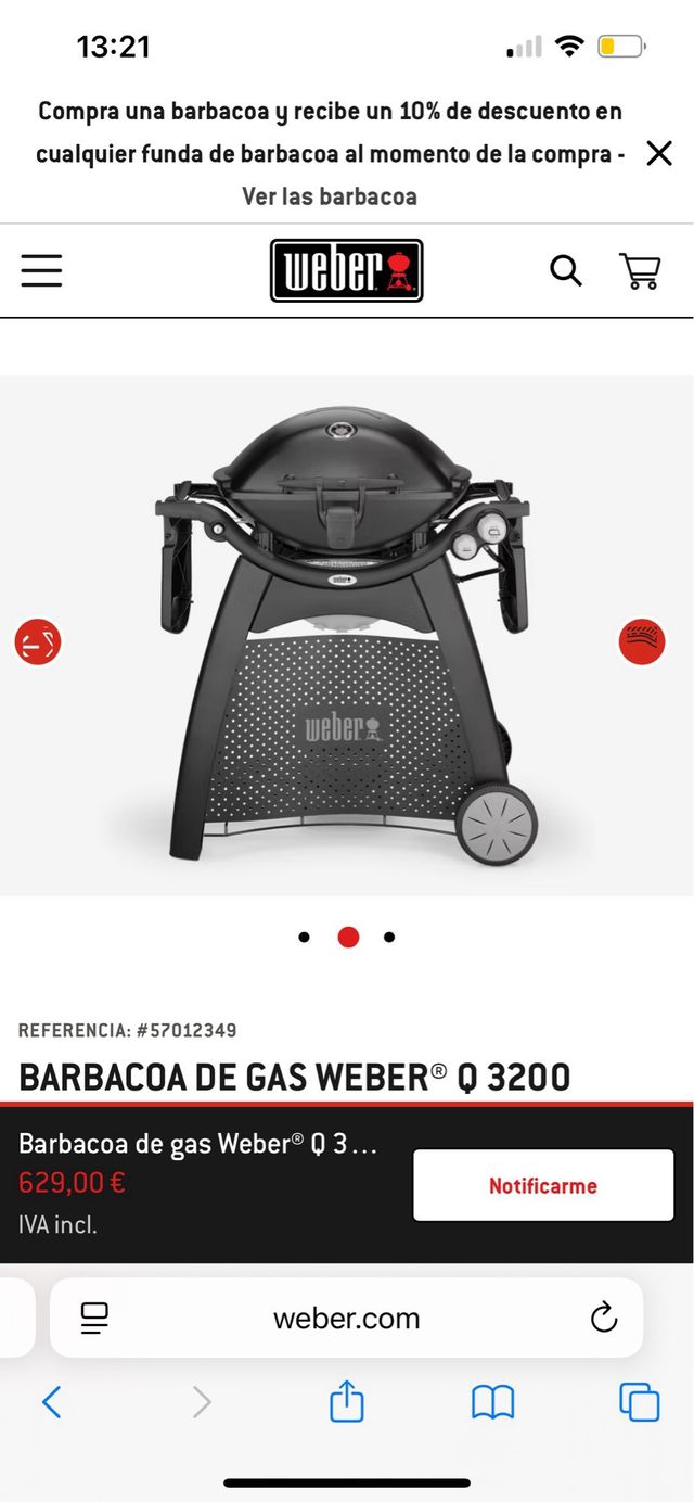 Barbecue a gas Weber Q3200 nero/argento