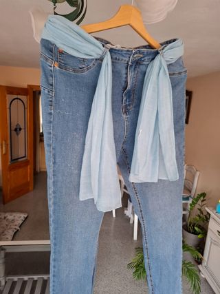 Lote conjunto Pantalón Vaquero Mujer y Camisa