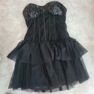 Lote 2 Vestidos Fiesta Negro Talla Única