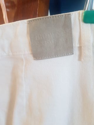 Falda vaquera cargo blanca Brownie