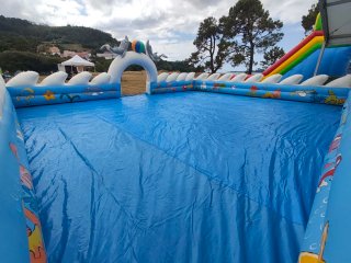 Recinto hinchable con suelo de lona