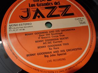 Vinilo Jazz Benny Goodman Los Grandes del Jazz