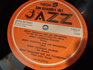 Vinilo Jazz Benny Goodman Los Grandes del Jazz
