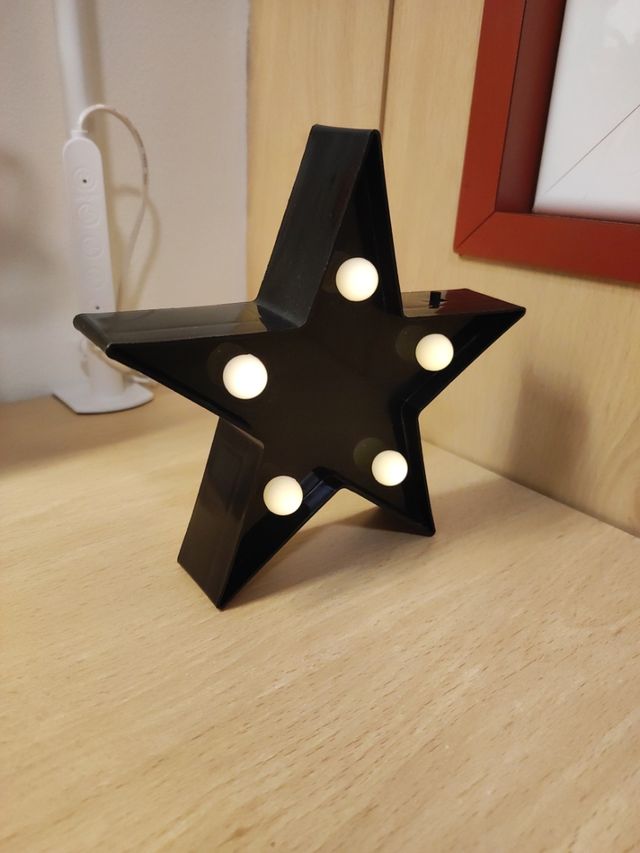 Luz Decorativa Estrella Negra