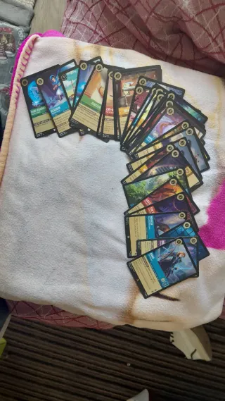 Lote carta lorcanan foils ,raras ssuper y caja bul
