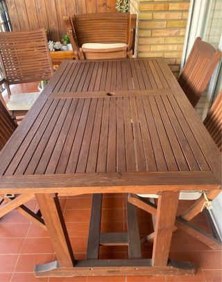 Mesa de teka extensible hasta 12 personas