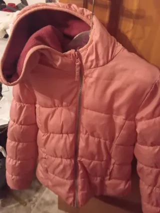 Abrigo acolchado niña rosa