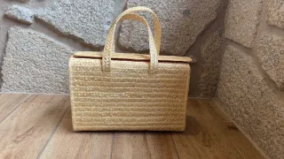 Bolso artesanal paja multicolor