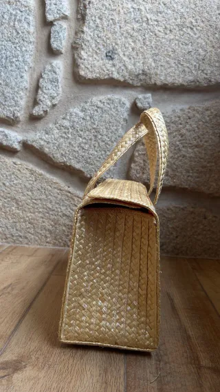 Bolso artesanal paja multicolor