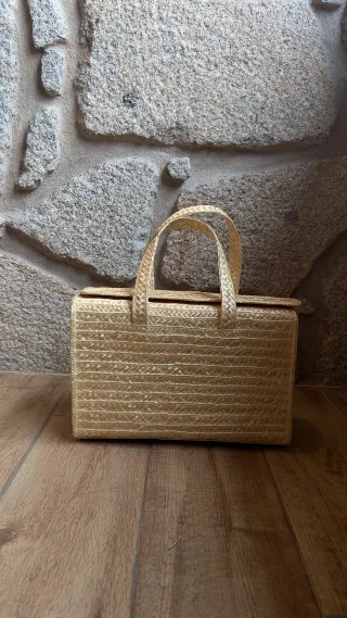 Bolso artesanal paja multicolor