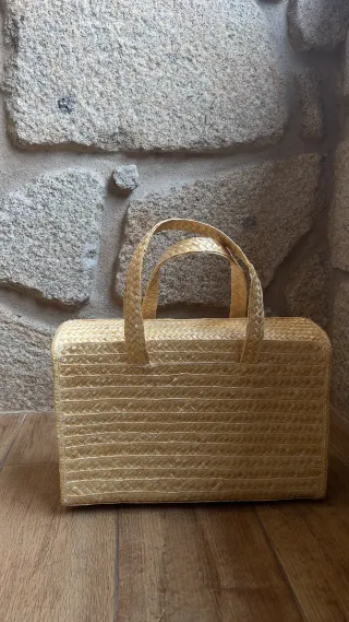 Bolso artesanal paja multicolor