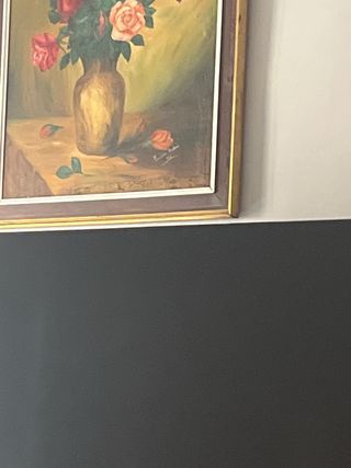 Cuadro de rosas en jarrón