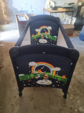 Culla da campeggio blu