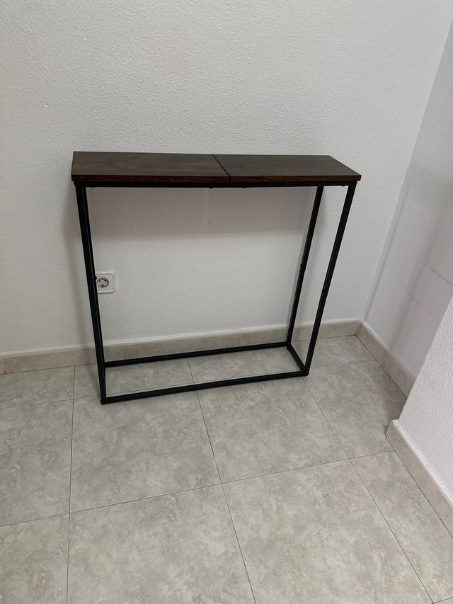 Mueble recibidor madera y metal