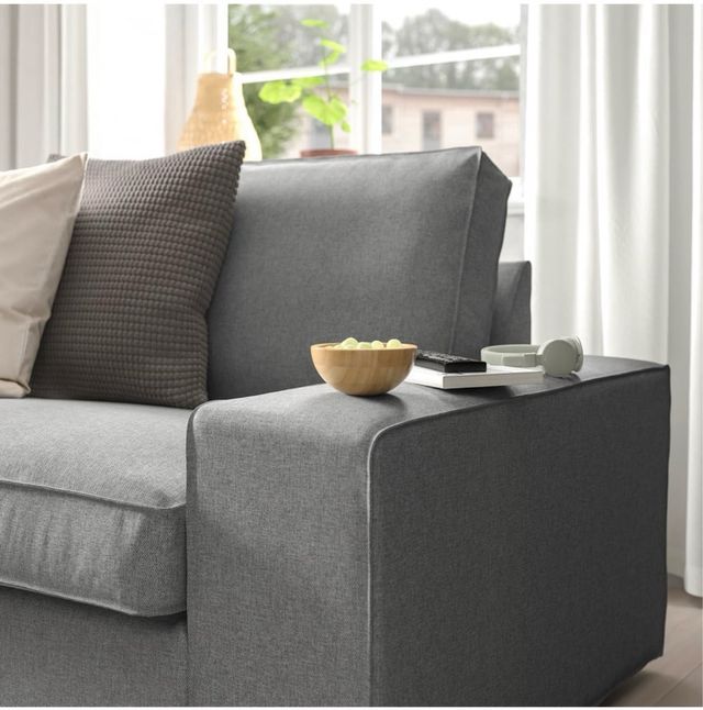 Sofá Kivik 3 plazas gris tela