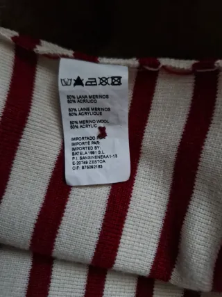 Jersey Batela Rayas Rojo/Blanco Talla M