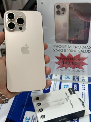 IPHONE 16 PRO MAX DORADO 256GB 100% SALUD