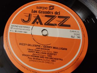 Vinilo Jazz Dizzy Gillespie & Gerry Mulligan
