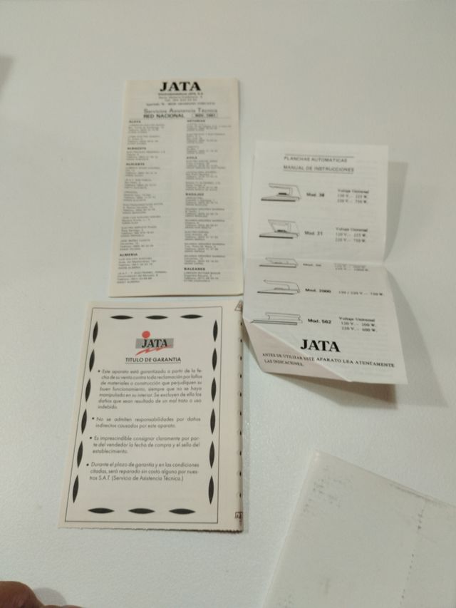 Plancha automática JATA antigua