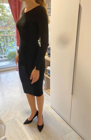 Vestido H&M negro manga larga
