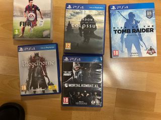 Tomb Raider-Shadow Colossous-Bloodborne-MK XL-PS4