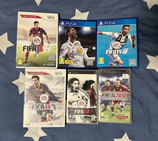 Lote 6 Videojuegos FIFA y PES (PS4, Wii, PSP)