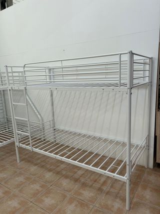 Litera 90x190 Blanca Metalica - Cama 