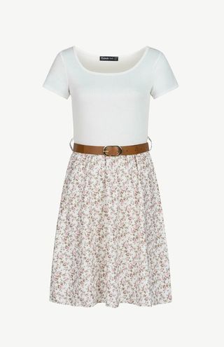 Vestido Cloud Nine floral blanco y rosa