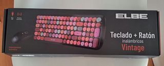 Teclado y Ratón Inalámbricos Vintage ELBE