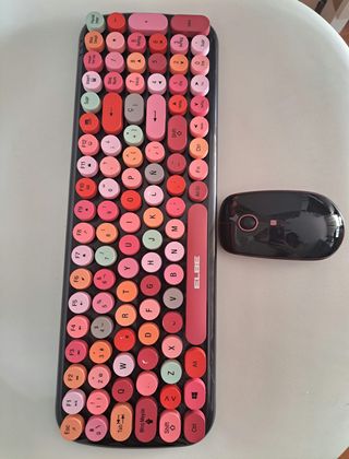 Teclado y Ratón Inalámbricos Vintage ELBE
